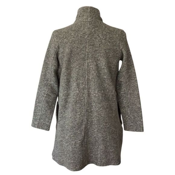 BB Dakota Gray Maggie Fleece Drape Collar Sweater Jacket Women’s Small Zip Coat - Picture 3 of 9